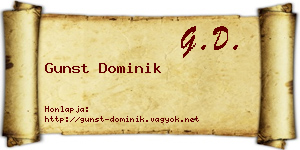 Gunst Dominik névjegykártya