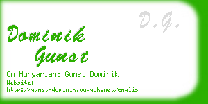 dominik gunst business card